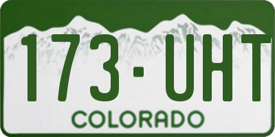 CO license plate 173UHT