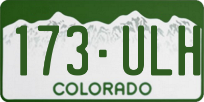 CO license plate 173ULH
