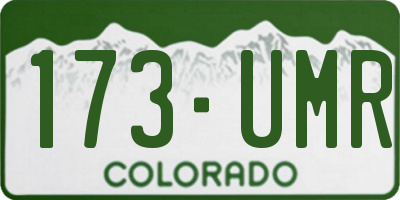 CO license plate 173UMR