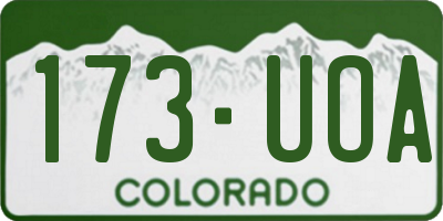 CO license plate 173UOA