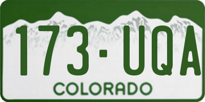 CO license plate 173UQA