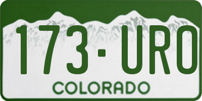 CO license plate 173URO