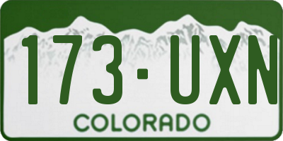 CO license plate 173UXN
