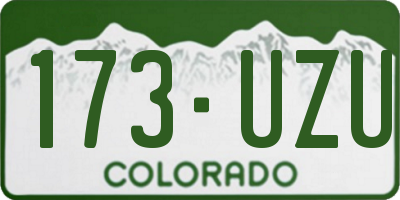 CO license plate 173UZU