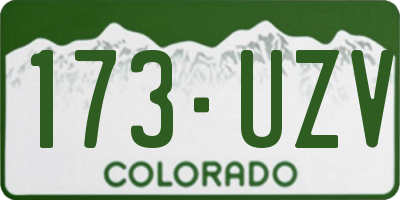 CO license plate 173UZV
