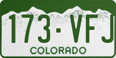 CO license plate 173VFJ