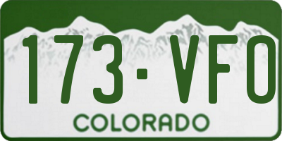 CO license plate 173VFO