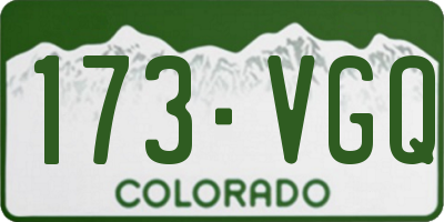 CO license plate 173VGQ