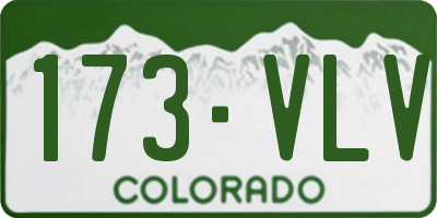 CO license plate 173VLV