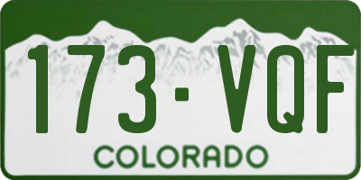 CO license plate 173VQF