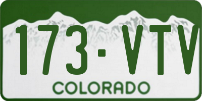 CO license plate 173VTV