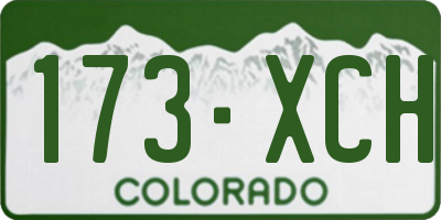 CO license plate 173XCH
