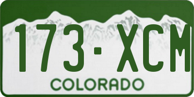 CO license plate 173XCM
