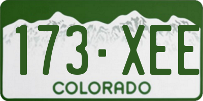 CO license plate 173XEE
