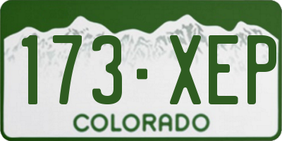 CO license plate 173XEP
