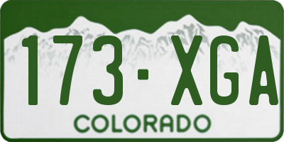 CO license plate 173XGA