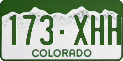 CO license plate 173XHH