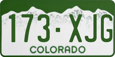 CO license plate 173XJG