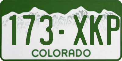 CO license plate 173XKP