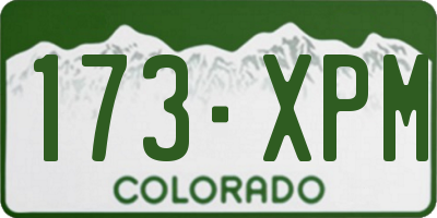 CO license plate 173XPM