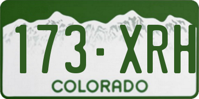 CO license plate 173XRH