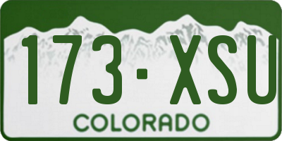 CO license plate 173XSU