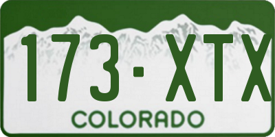 CO license plate 173XTX