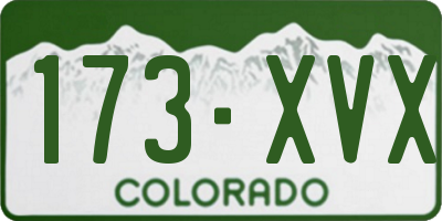 CO license plate 173XVX