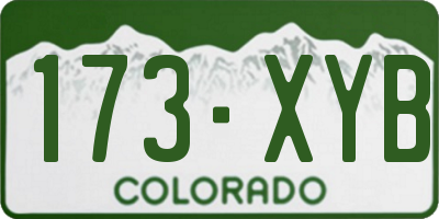 CO license plate 173XYB