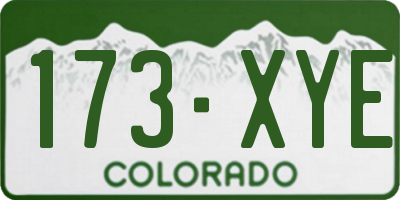 CO license plate 173XYE