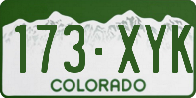 CO license plate 173XYK