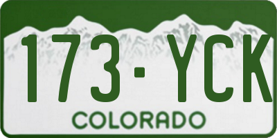 CO license plate 173YCK