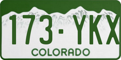CO license plate 173YKX