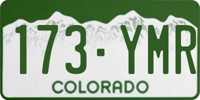 CO license plate 173YMR