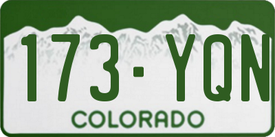 CO license plate 173YQN