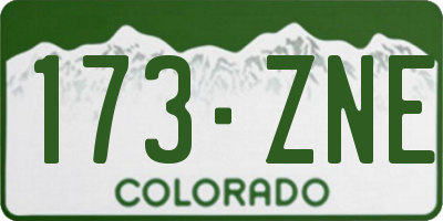 CO license plate 173ZNE