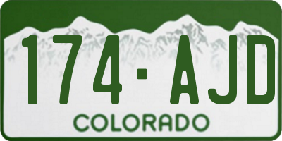 CO license plate 174AJD