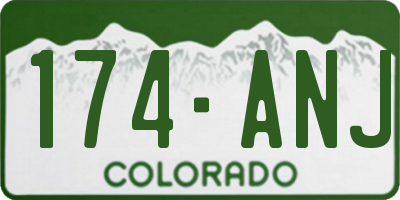 CO license plate 174ANJ