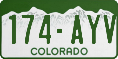 CO license plate 174AYV