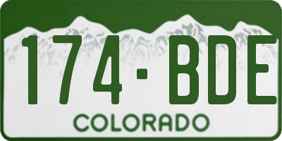 CO license plate 174BDE
