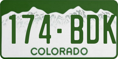 CO license plate 174BDK
