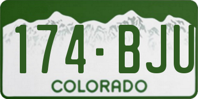 CO license plate 174BJU