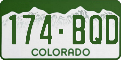 CO license plate 174BQD