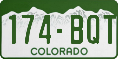CO license plate 174BQT