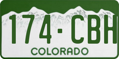 CO license plate 174CBH