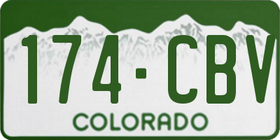 CO license plate 174CBV