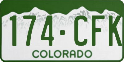 CO license plate 174CFK