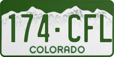 CO license plate 174CFL