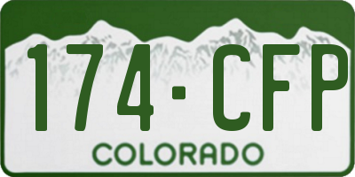 CO license plate 174CFP