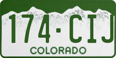 CO license plate 174CIJ